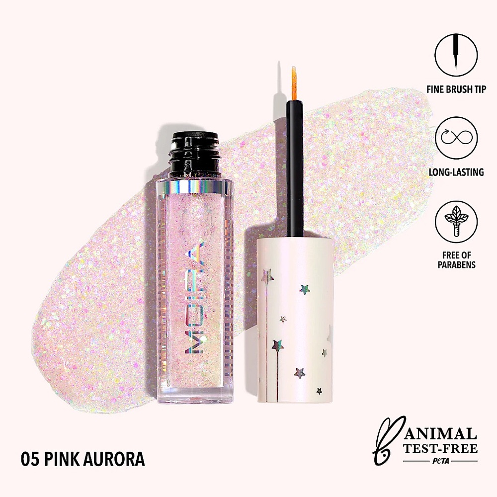 NWT Moira Glitter Glitter eye liner in Pink Aurora